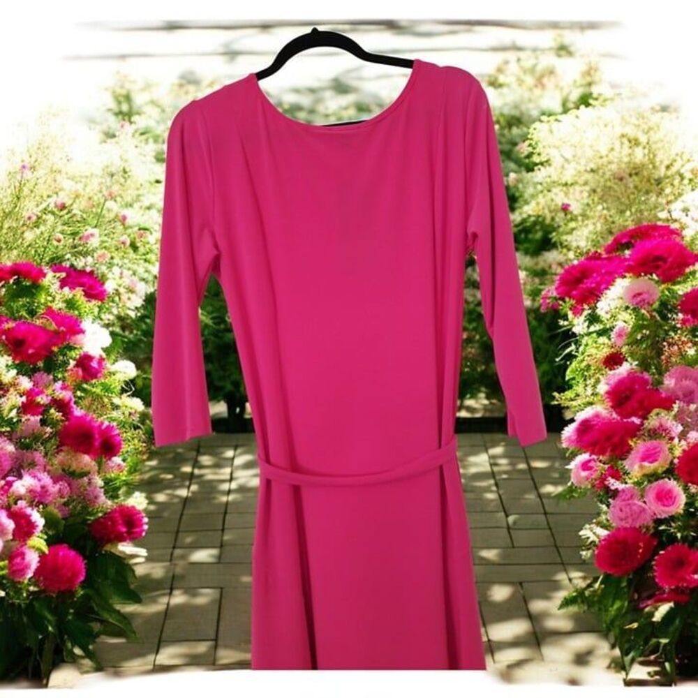 Brand New Nina Leonard Pink Dress, Size Large - Picture 6 of 7